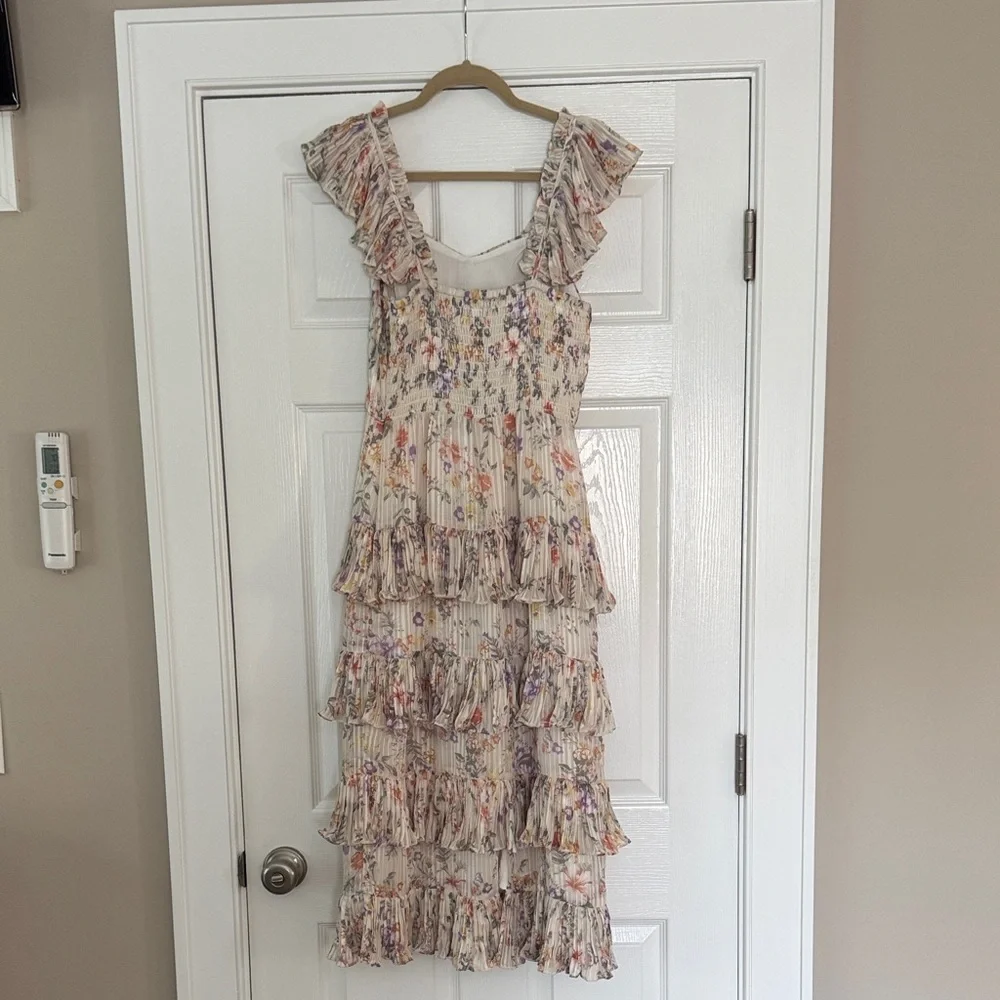 Floral Ruffle Midi Dress - Picture 2 of 5